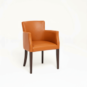LEATHER RESTAURANT CHAIR WITH ARMS JAFFA ORANGE 1934